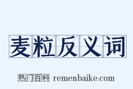 麦粒反义词是什么意思的图片